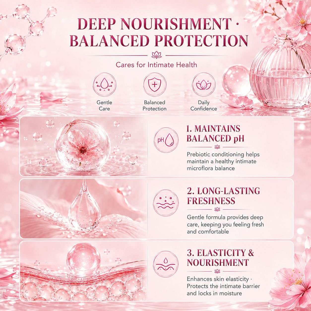KORMESIC feminine gel moisture and conditioning benefits