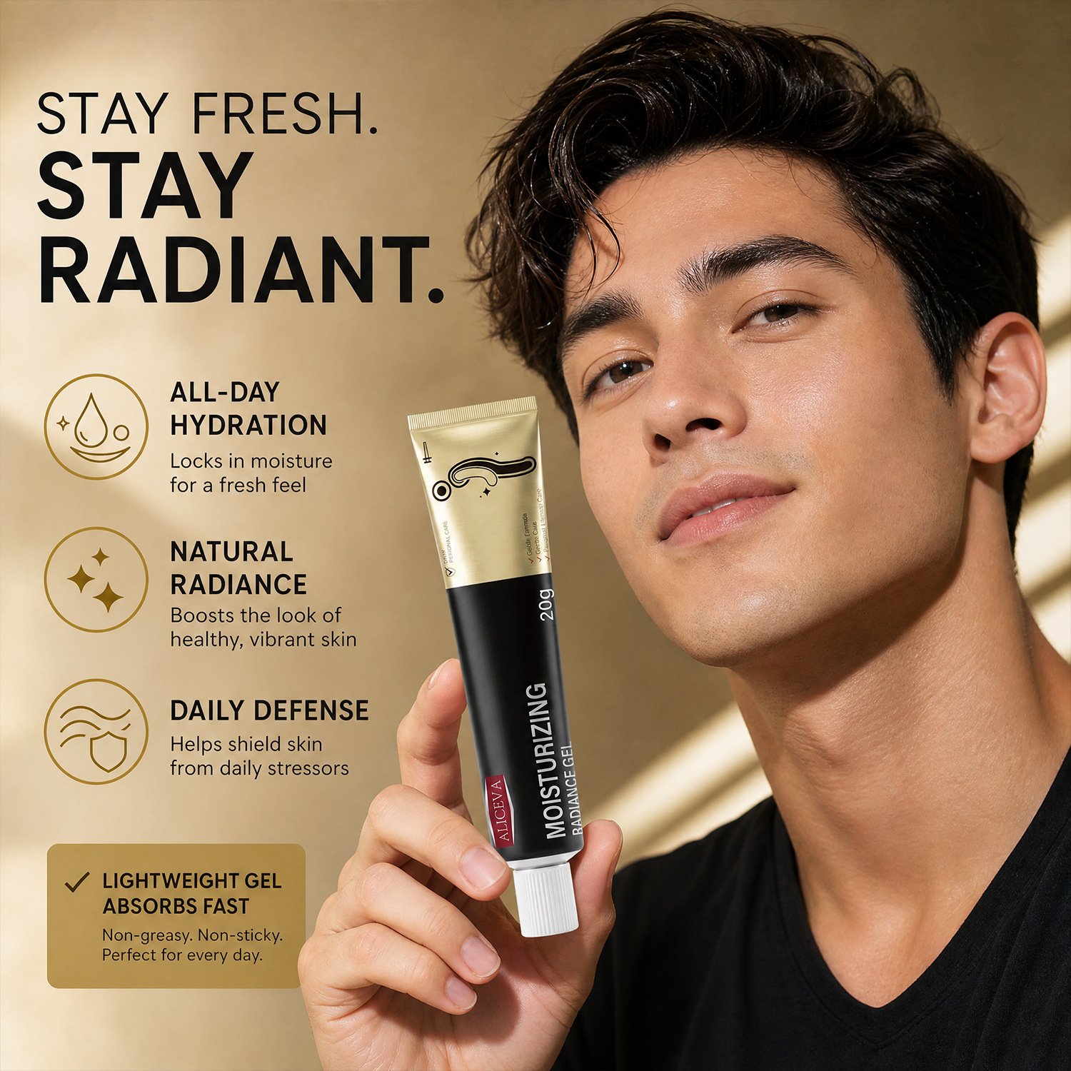 ALICEVA Men's Daily Moisturizing Gel