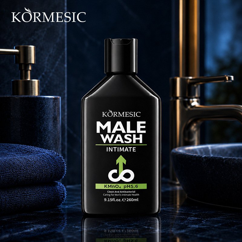 KORMESIC male wash in bathroom setting