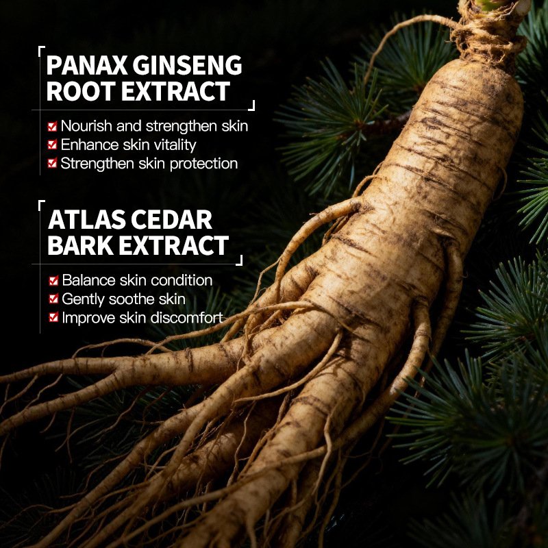 Panax ginseng root and cedar bark formula ingredients