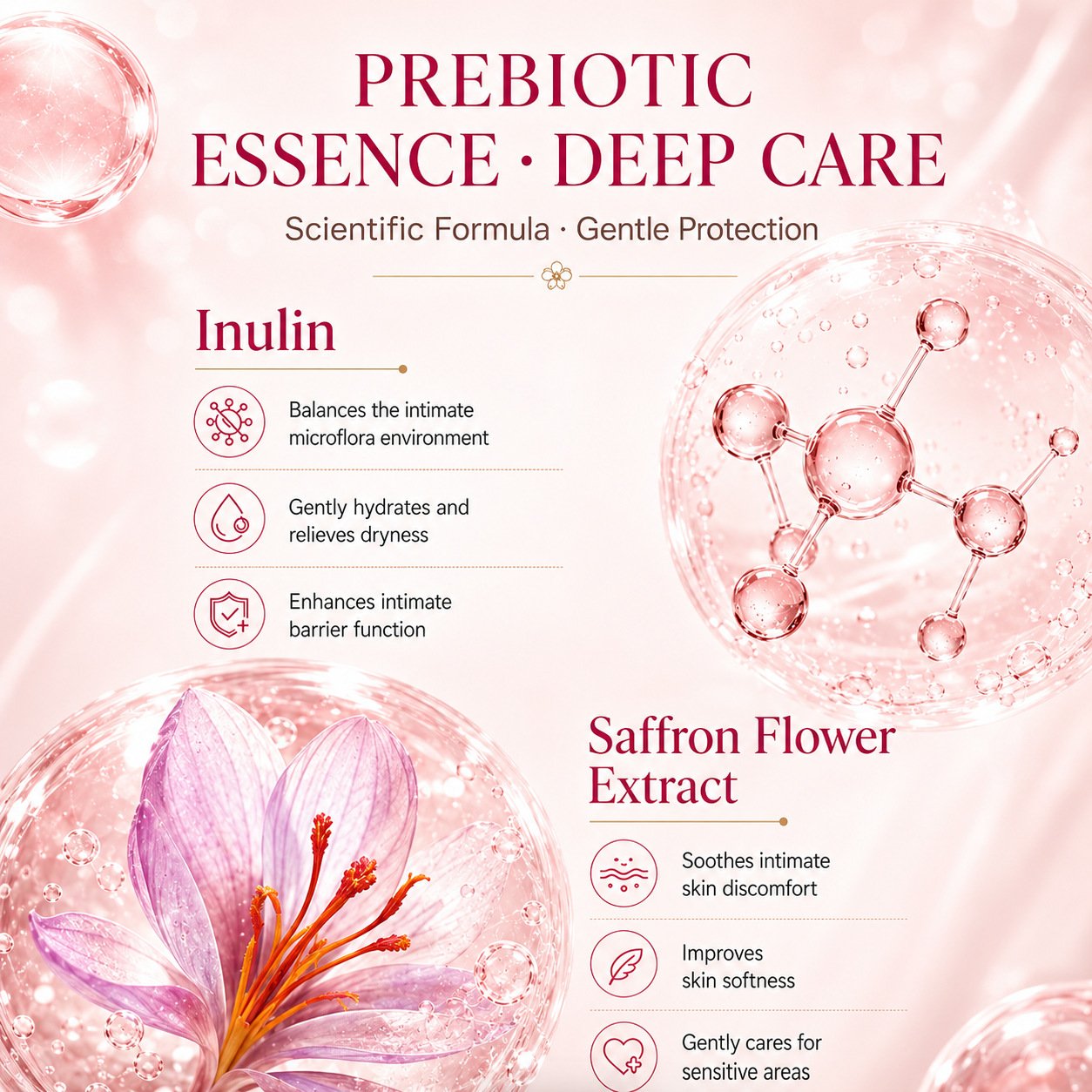Prebiotic inulin and saffron flower extract formula presentation
