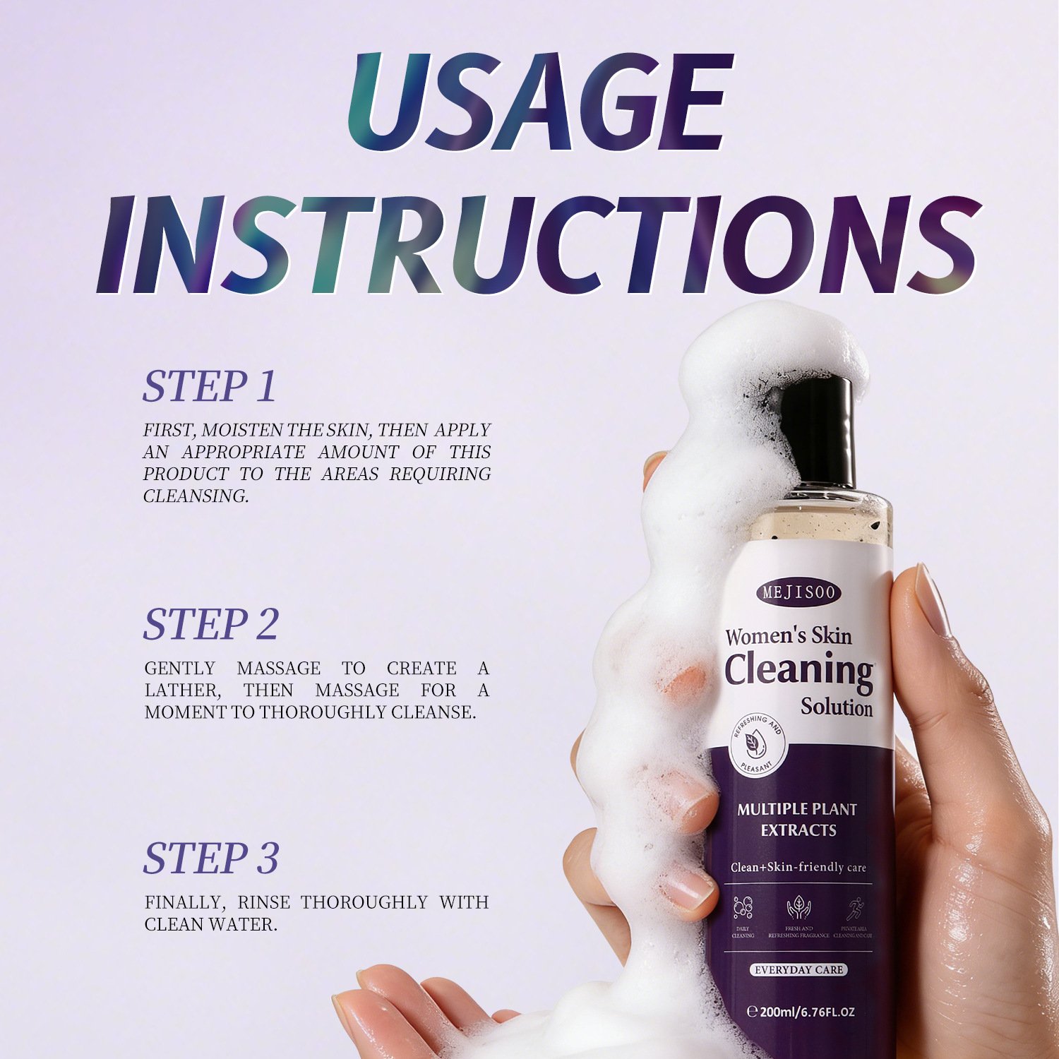 How to use MEJISOO Women&rsquo;s Skin Cleaning Solution