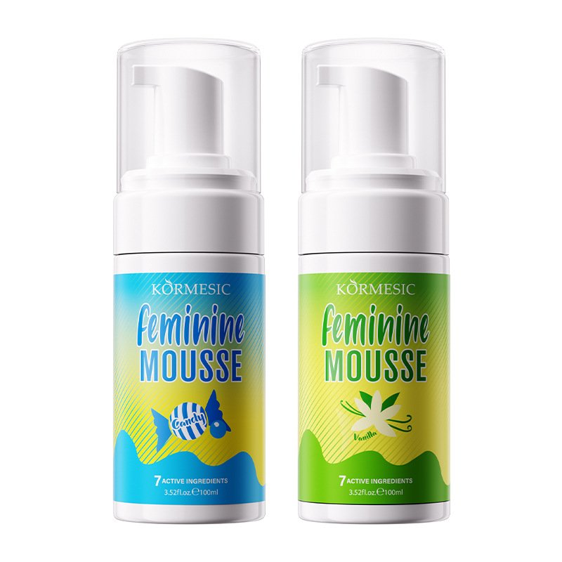 KORMESIC Feminine Mousse Vanilla and Candy bottles