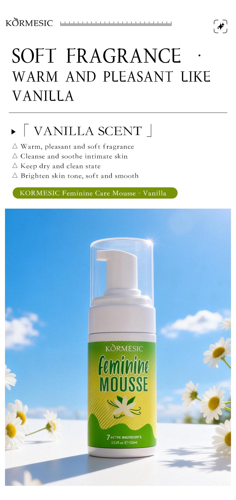 KORMESIC Vanilla Feminine Care Mousse