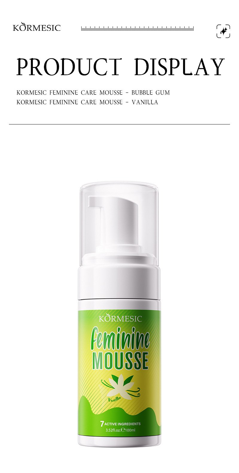 KORMESIC Feminine Mousse product display
