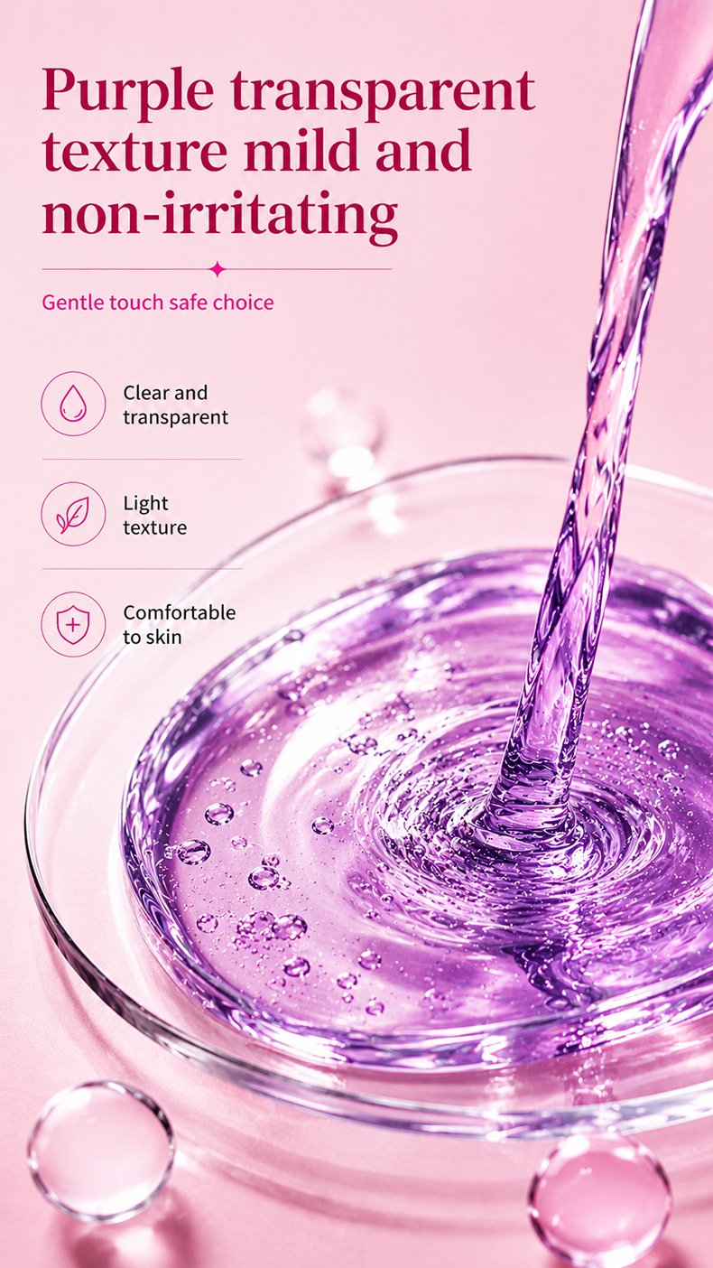 KORMESIC feminine wash lightweight purple transparent texture