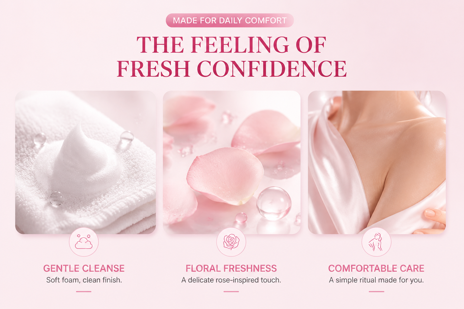 KORMESIC Floral Rose gentle cleansing experience