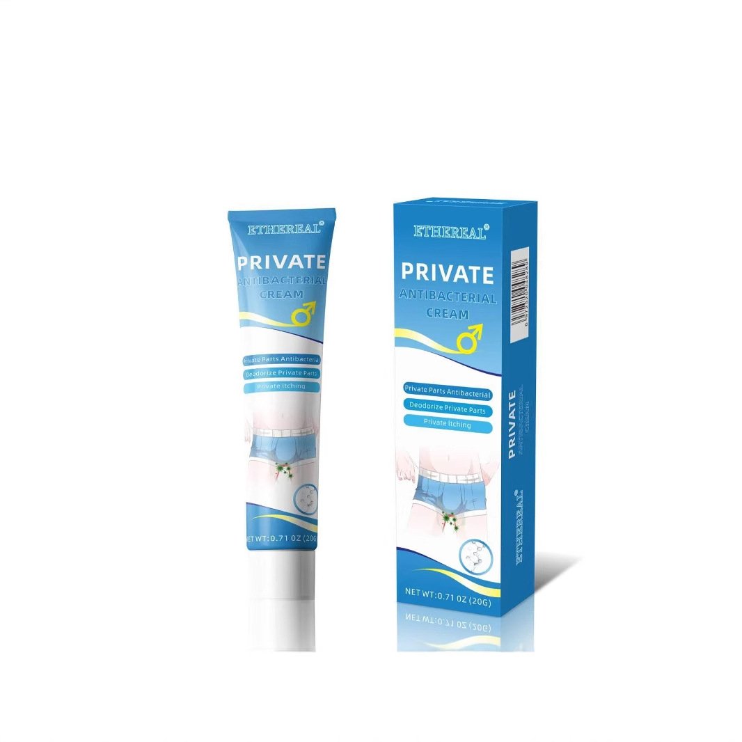 ETHEREAL private antibacterial cream tube and box